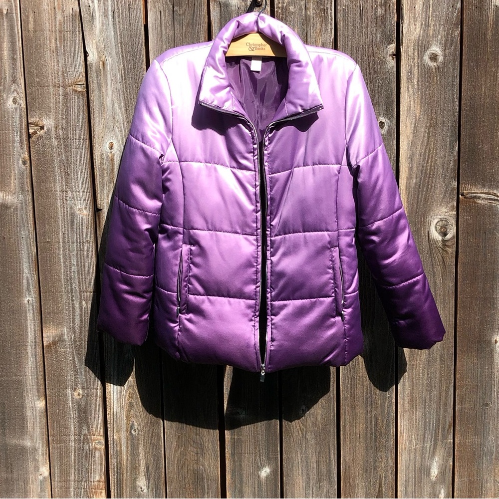Christopher & Banks purple coat size medium